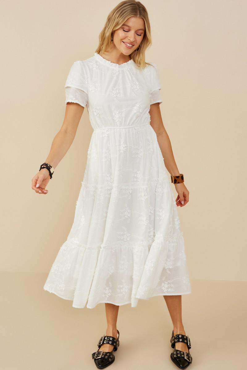 Daffodil Modest Dress in Off White