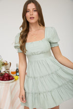 Elsie Modest Midi in Light Sage