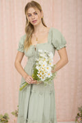 Afton Modest Midi in Light Olive