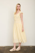 Kelani Modest Midi in Butter Yellow