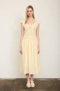 Kelani Modest Midi in Butter Yellow