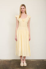 Kelani Modest Midi in Butter Yellow