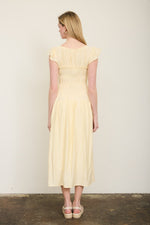 Kelani Modest Midi in Butter Yellow
