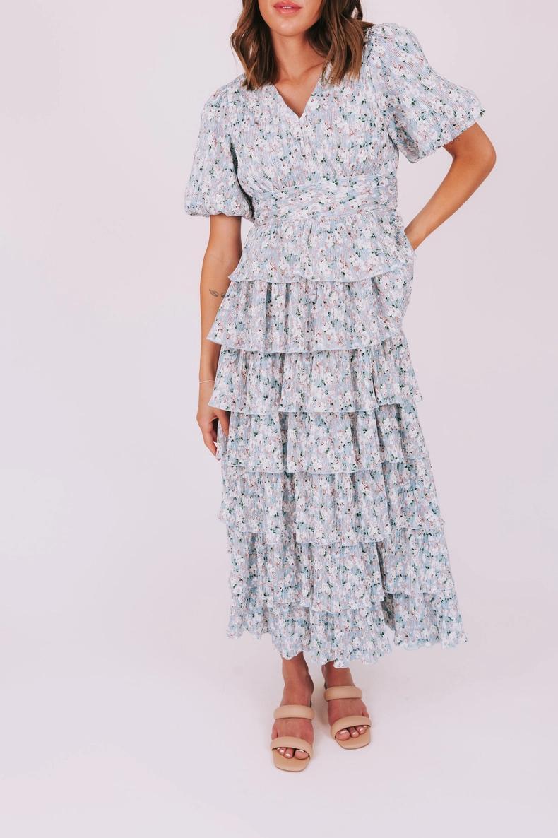 Meredith Modest Maxi in Ash Blue