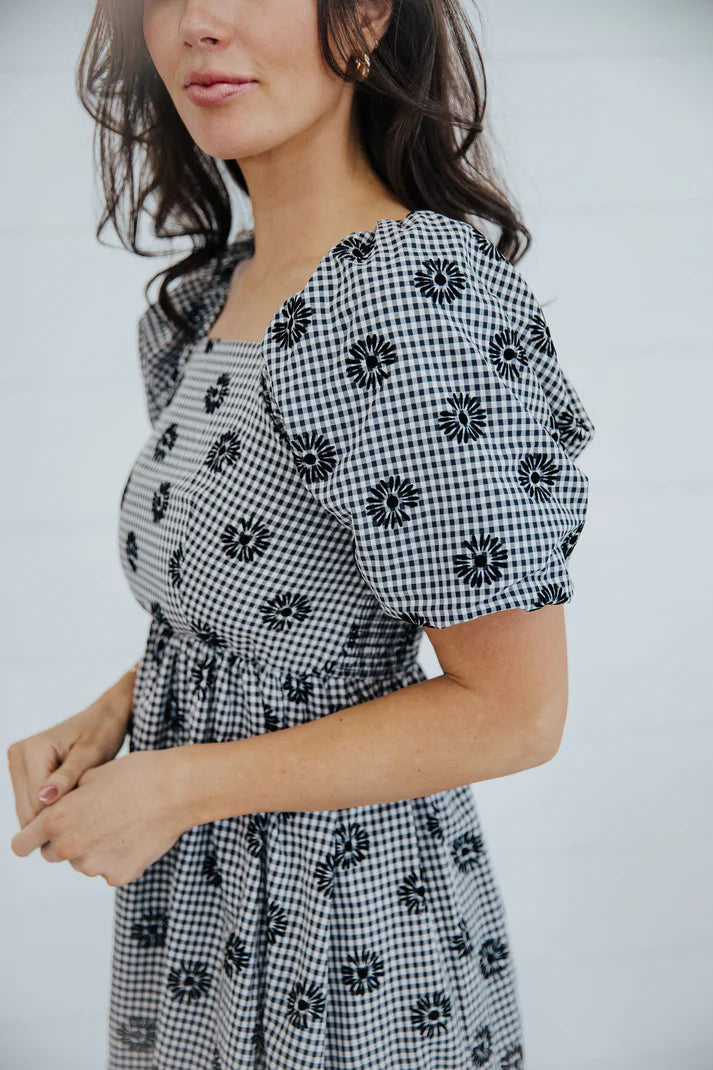 Manhattan Modest Midi in Sunflower Gingham