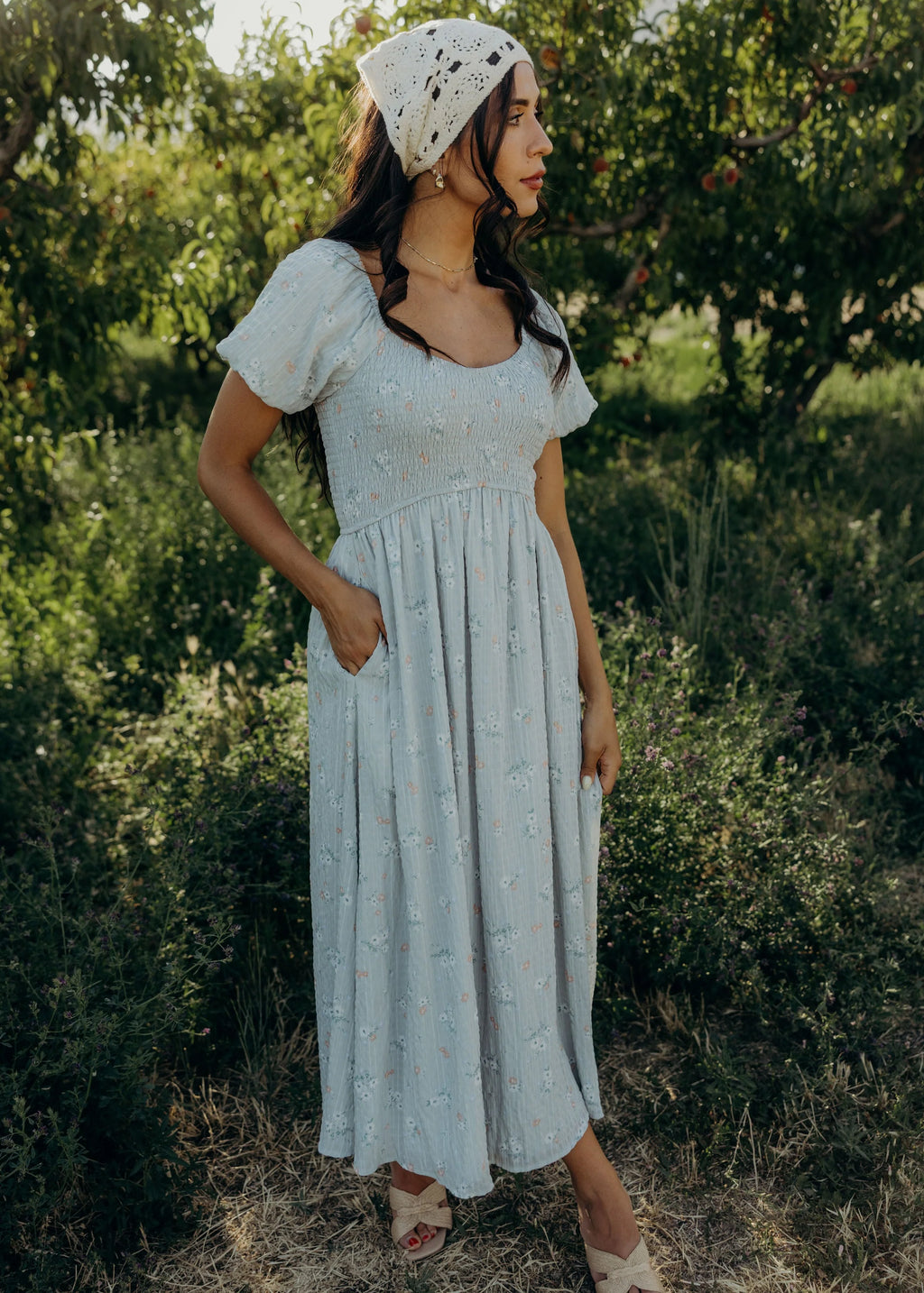 Miley Modest Midi in Morning Meadow