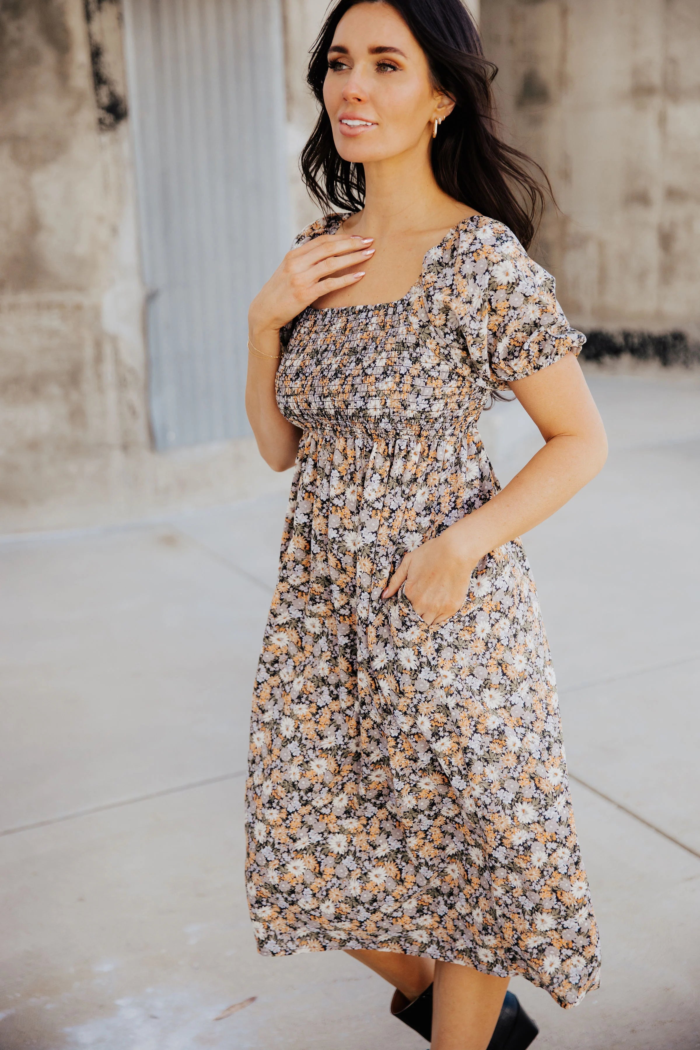 Kimberly Modest Dress in Mystic Midnight – A Closet Full of Dresses