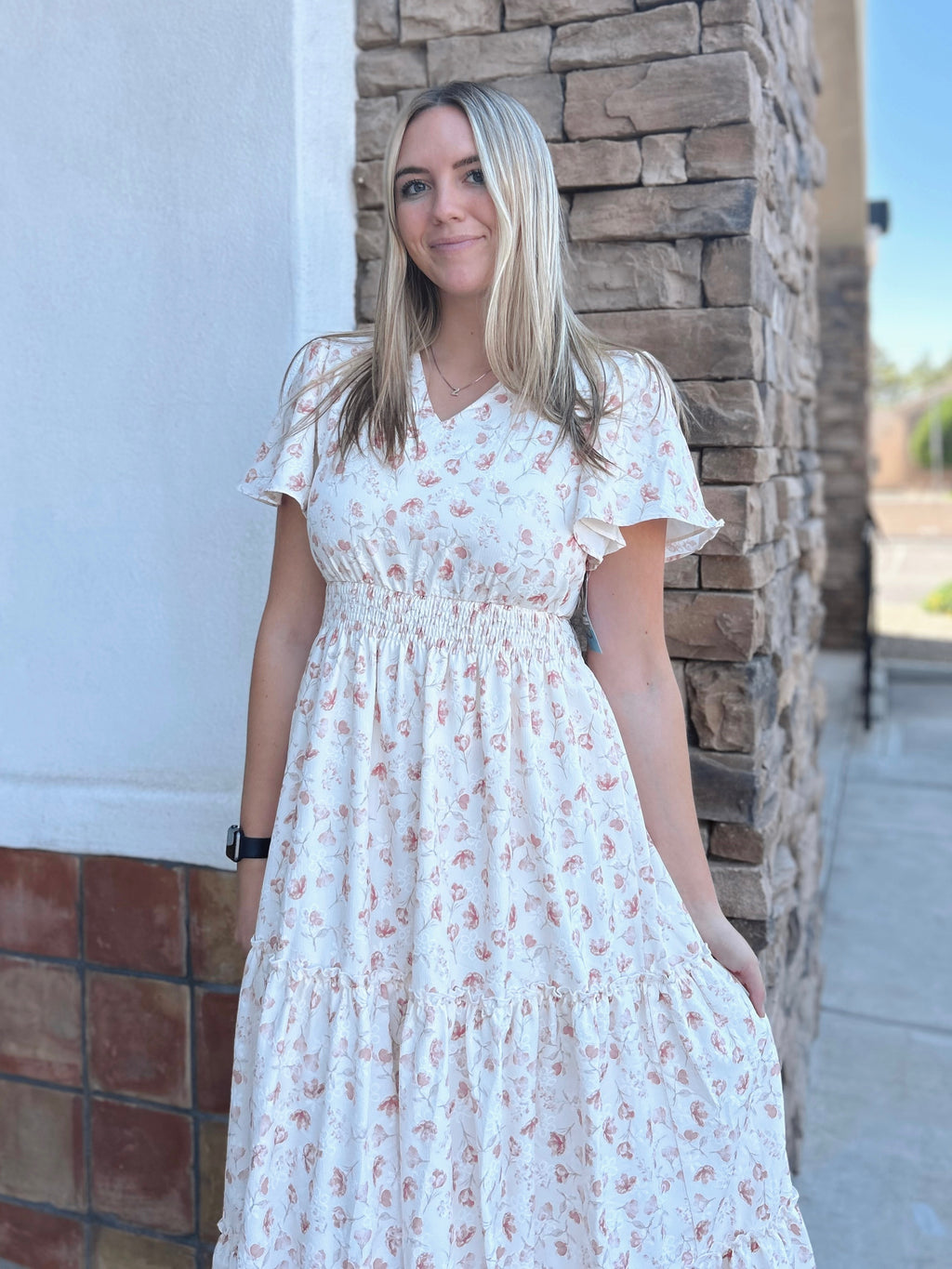 Eden Modest Maxi in Cerulean Bloom