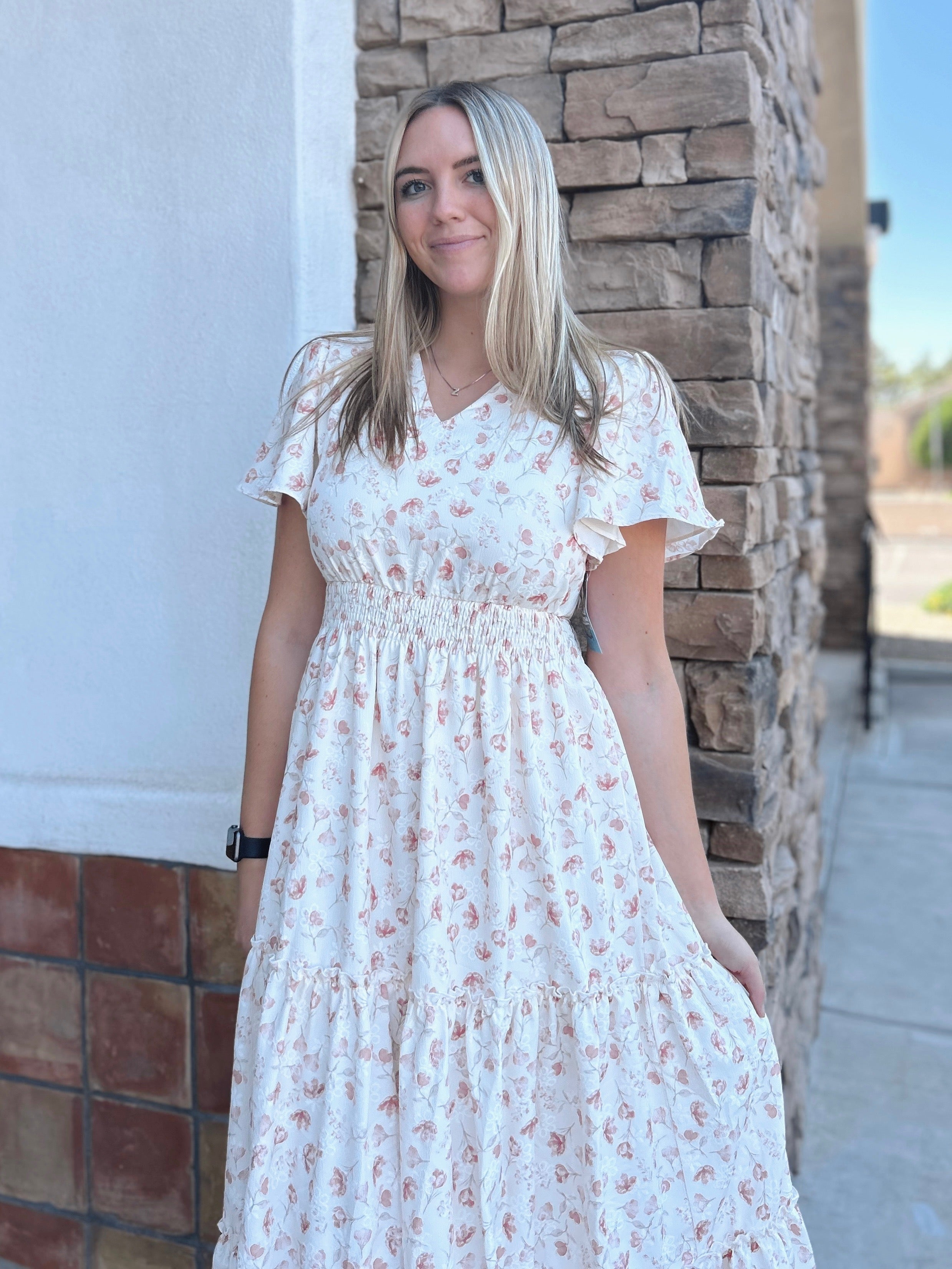 Eden Modest Maxi in Cerulean Bloom