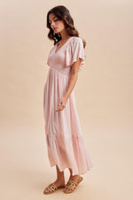 Eleanor Modest Dress in Pale Pink