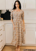 Pepper Modest Midi in Toffee Blossom