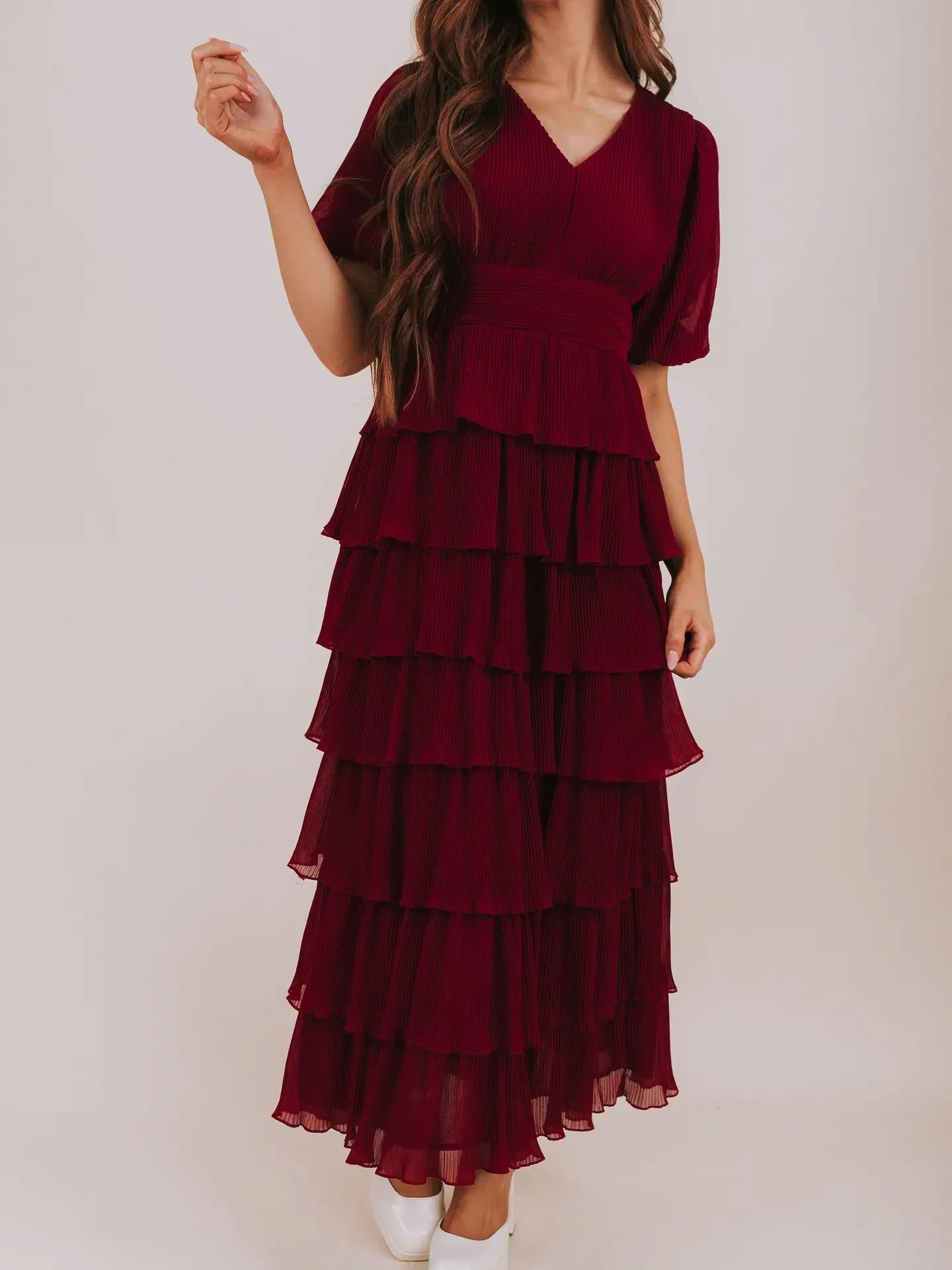 Meredith Modest Maxi in Deep Sea Burgundy