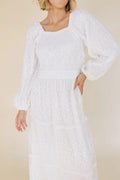 Evelyn Modest Temple Dress in White