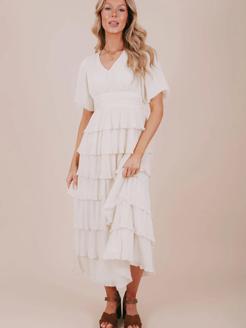 Meredith Modest Maxi in Clean Ivory