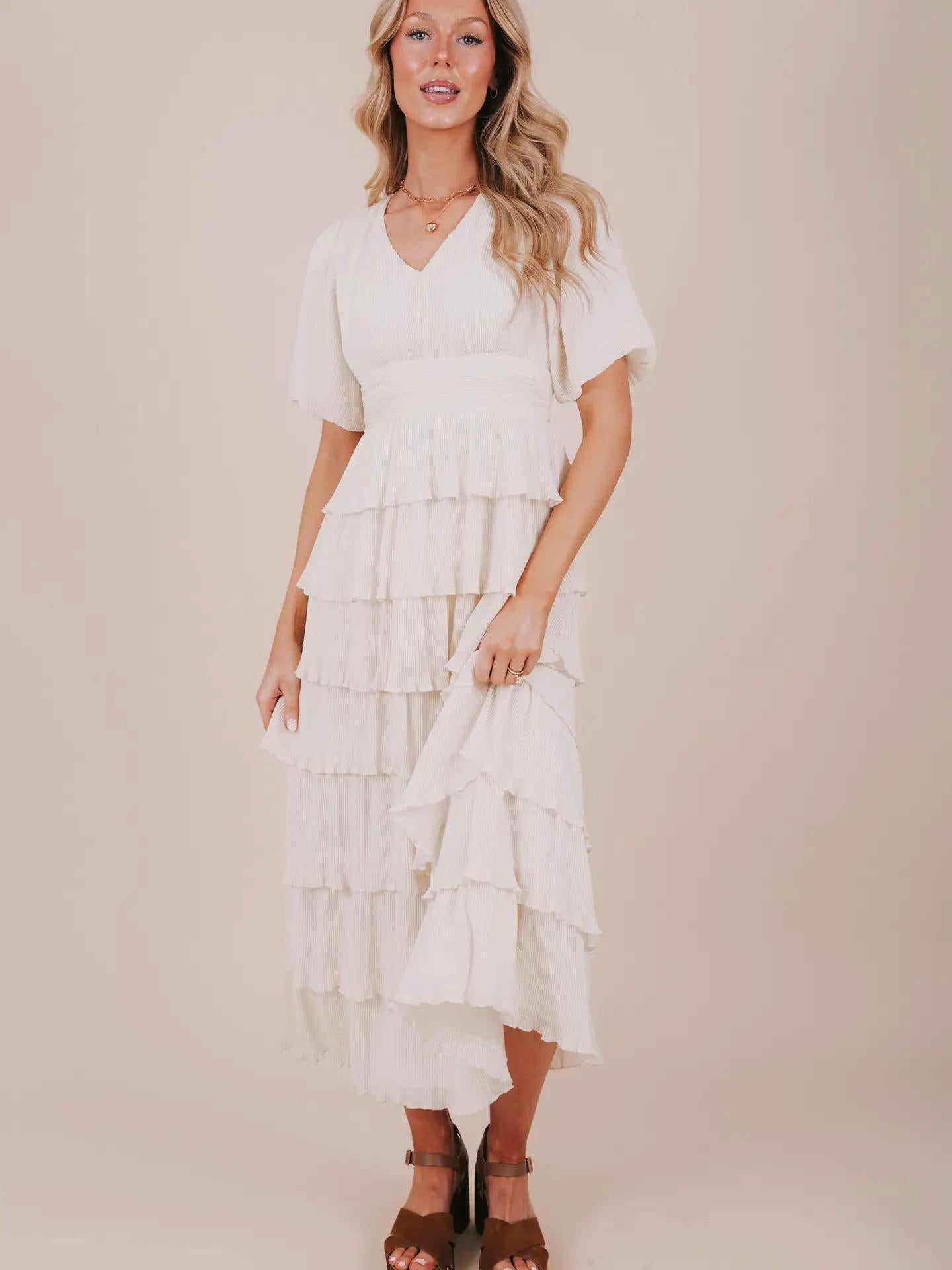 Meredith Modest Maxi in Clean Ivory