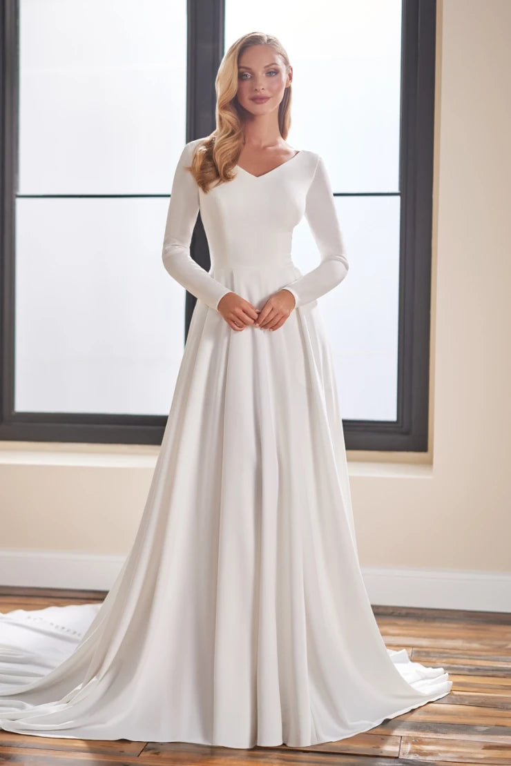 TR22175 Modest Wedding Dress