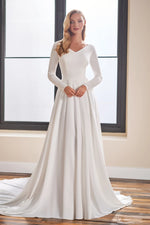 TR22175 Modest Wedding Dress