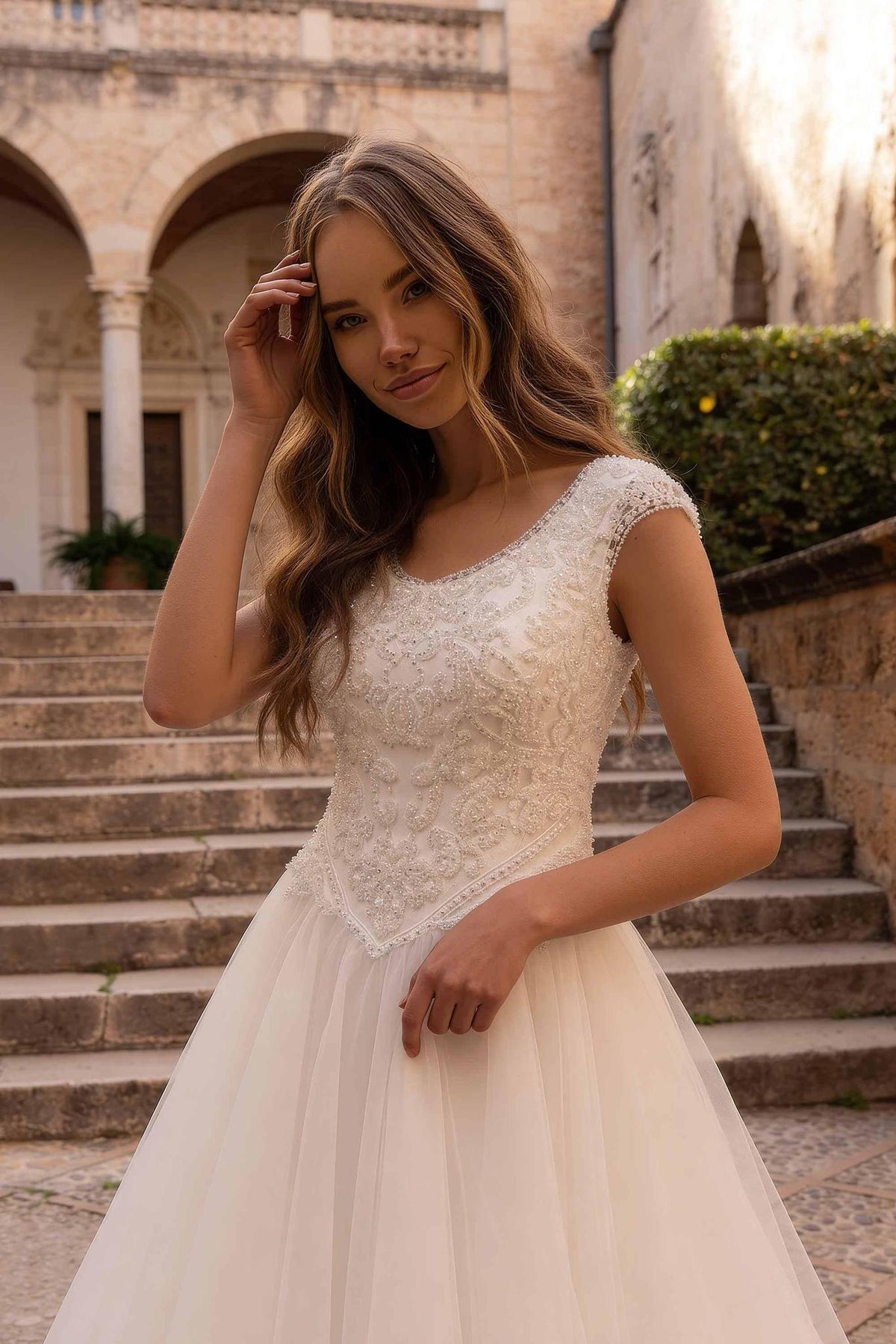 8438 Modest Wedding Dress