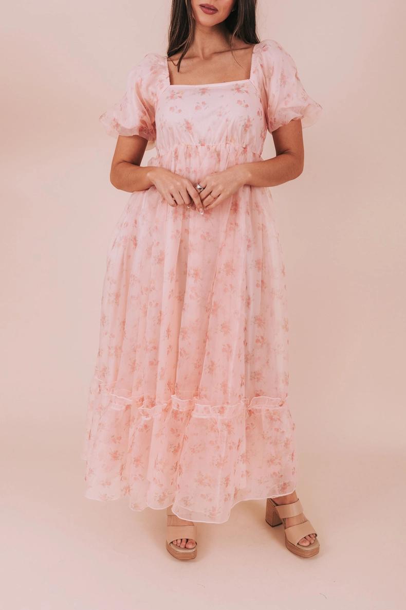 Hadley Modest Maxi in Pink A Boo