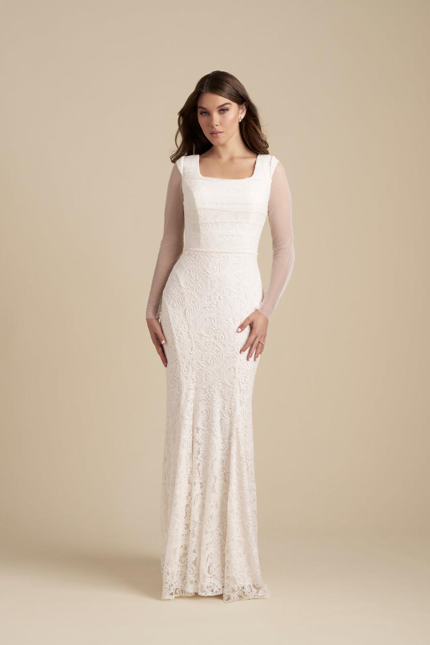 M774 Modest Wedding Dress