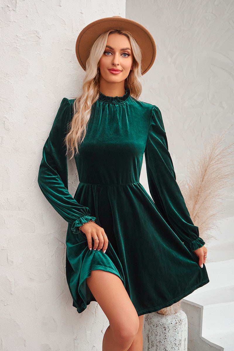 Lucille Mini Dress in Green