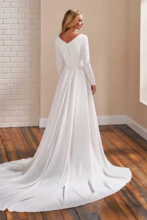 TR22175 Modest Wedding Dress