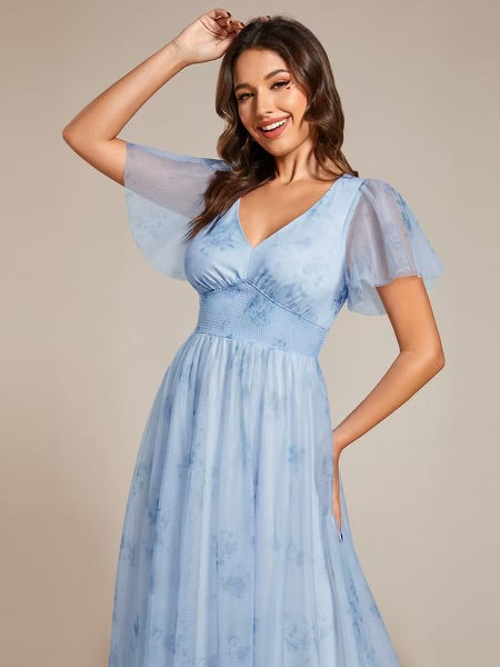 Sharla Modest Maxi in Ice Blue