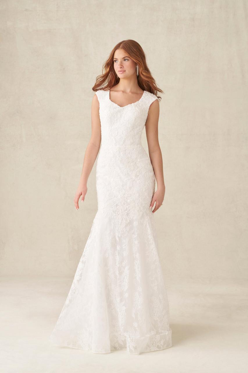 M784 Modest Wedding Dress