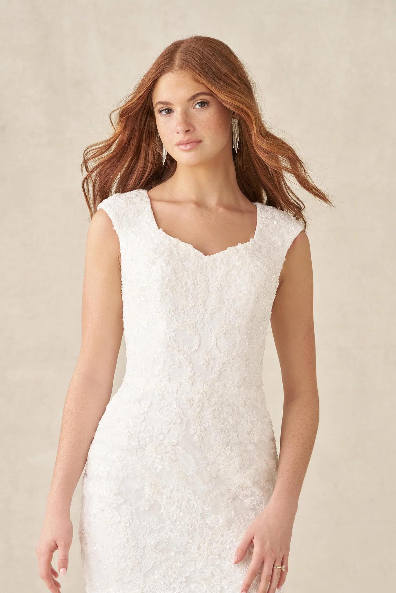 M784 NC Modest Wedding Dress