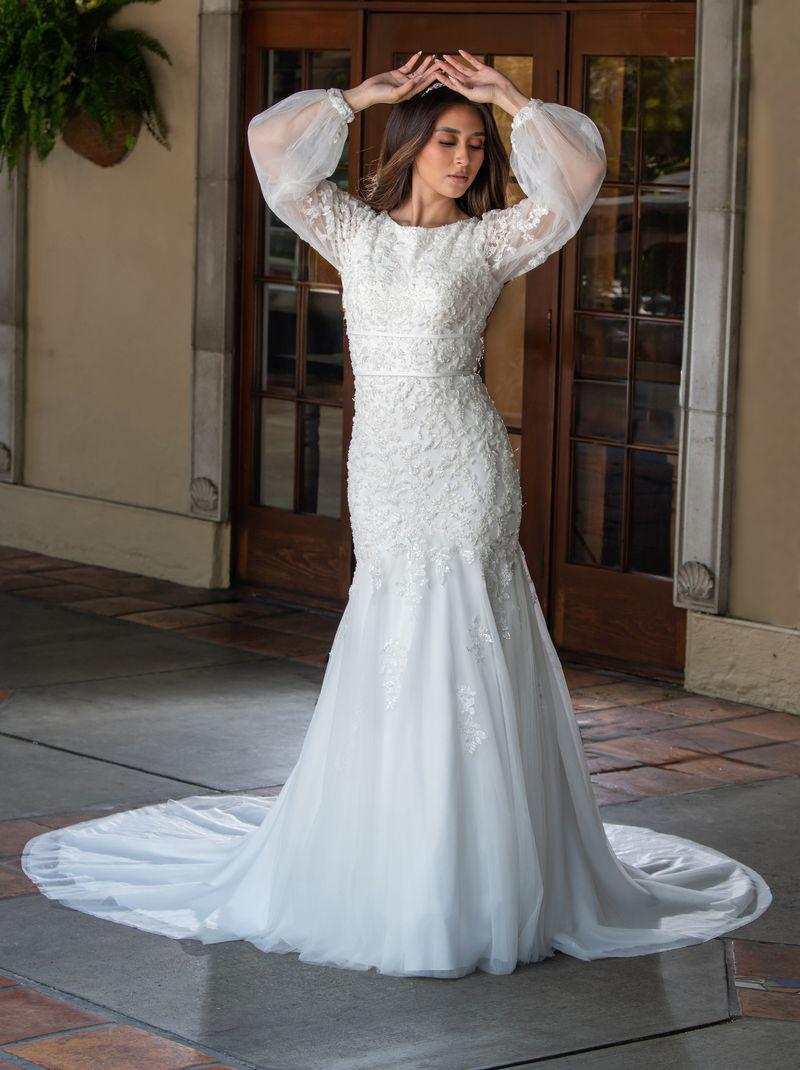 30181 Modest Wedding Dress