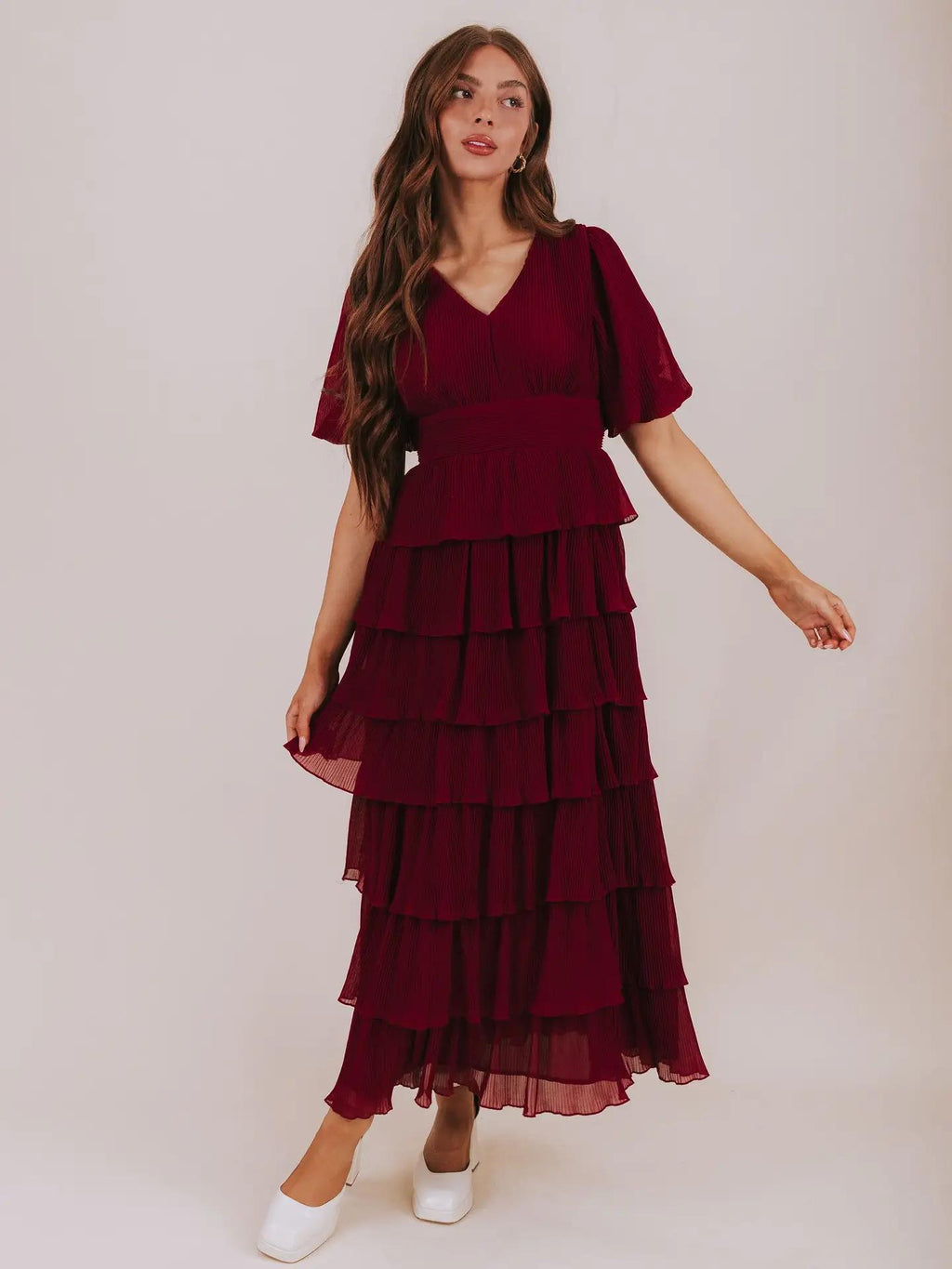 Meredith Modest Maxi in Deep Sea Burgundy