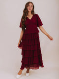 Meredith Modest Maxi in Deep Sea Burgundy