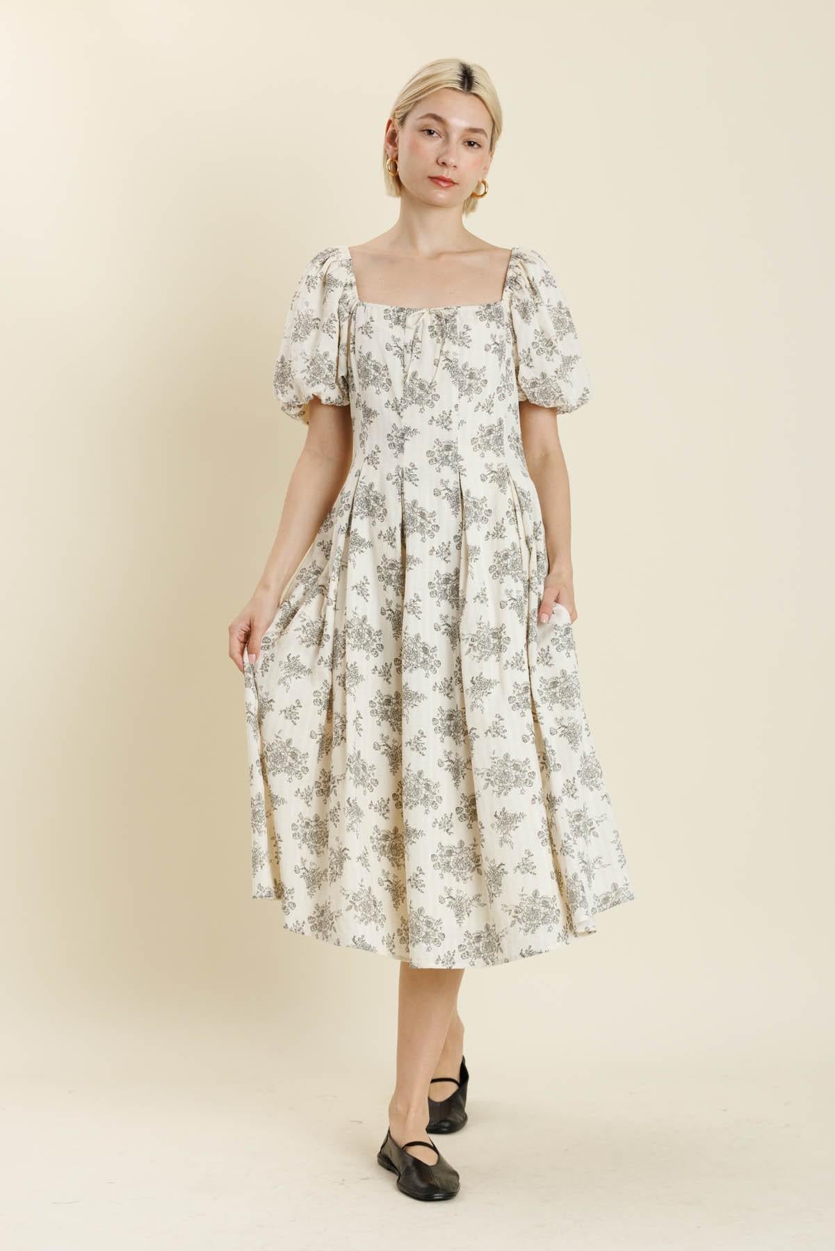 Silvie Modest Midi in Ivory