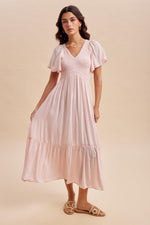Eleanor Modest Dress in Pale Pink