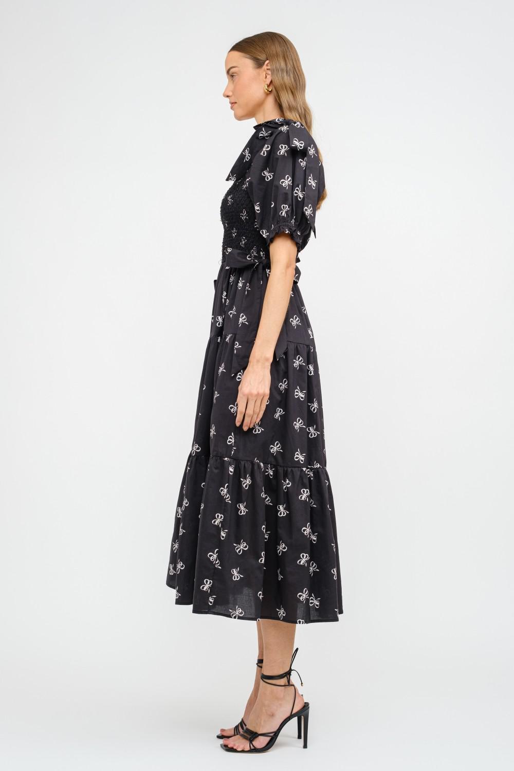 Baylee Midi Dress in Black