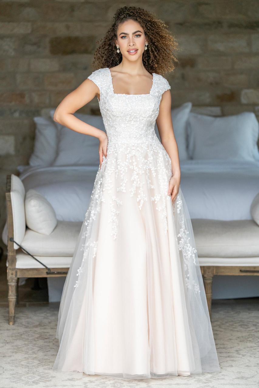 M730 Modest Wedding Dress