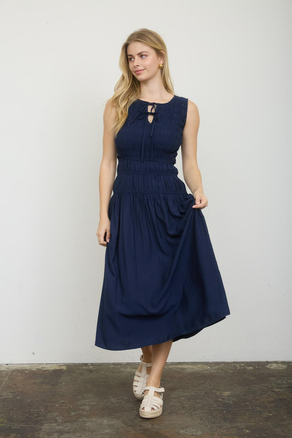 Stevie Midi in Navy
