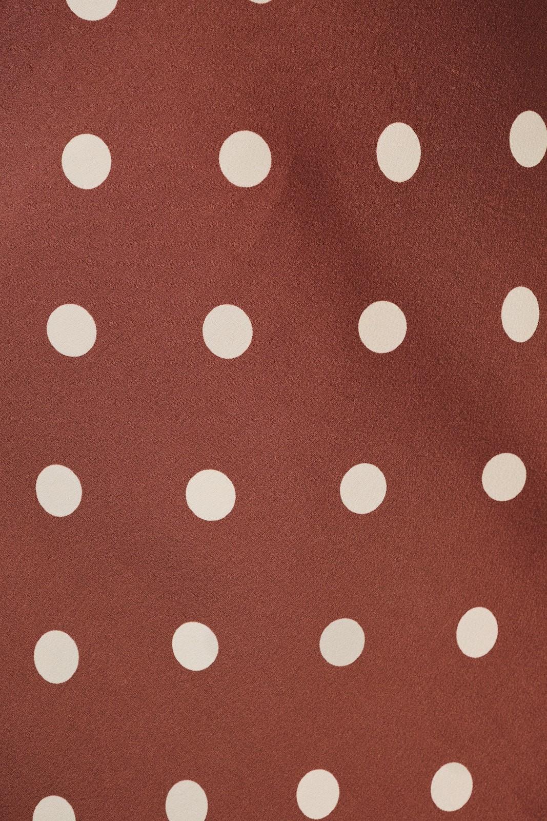 Katie Modest Maxi in Brown-Cream Dot
