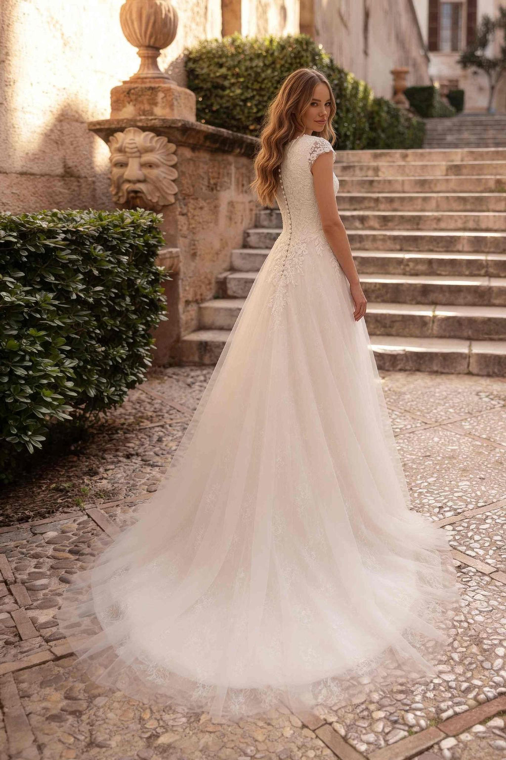 8439 Modest Wedding Dress