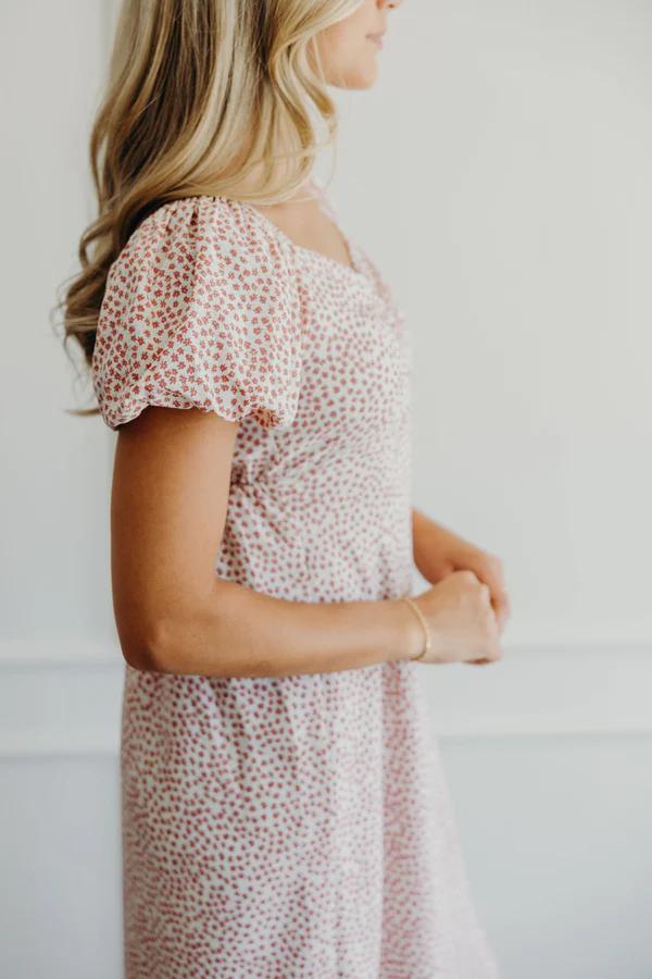 Tuesday Modest Midi in Pink Daisy