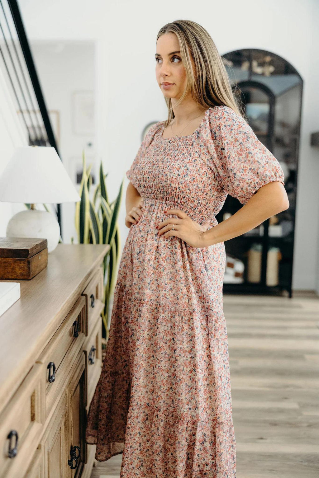 Indy Modest Midi in Rosy Spritz