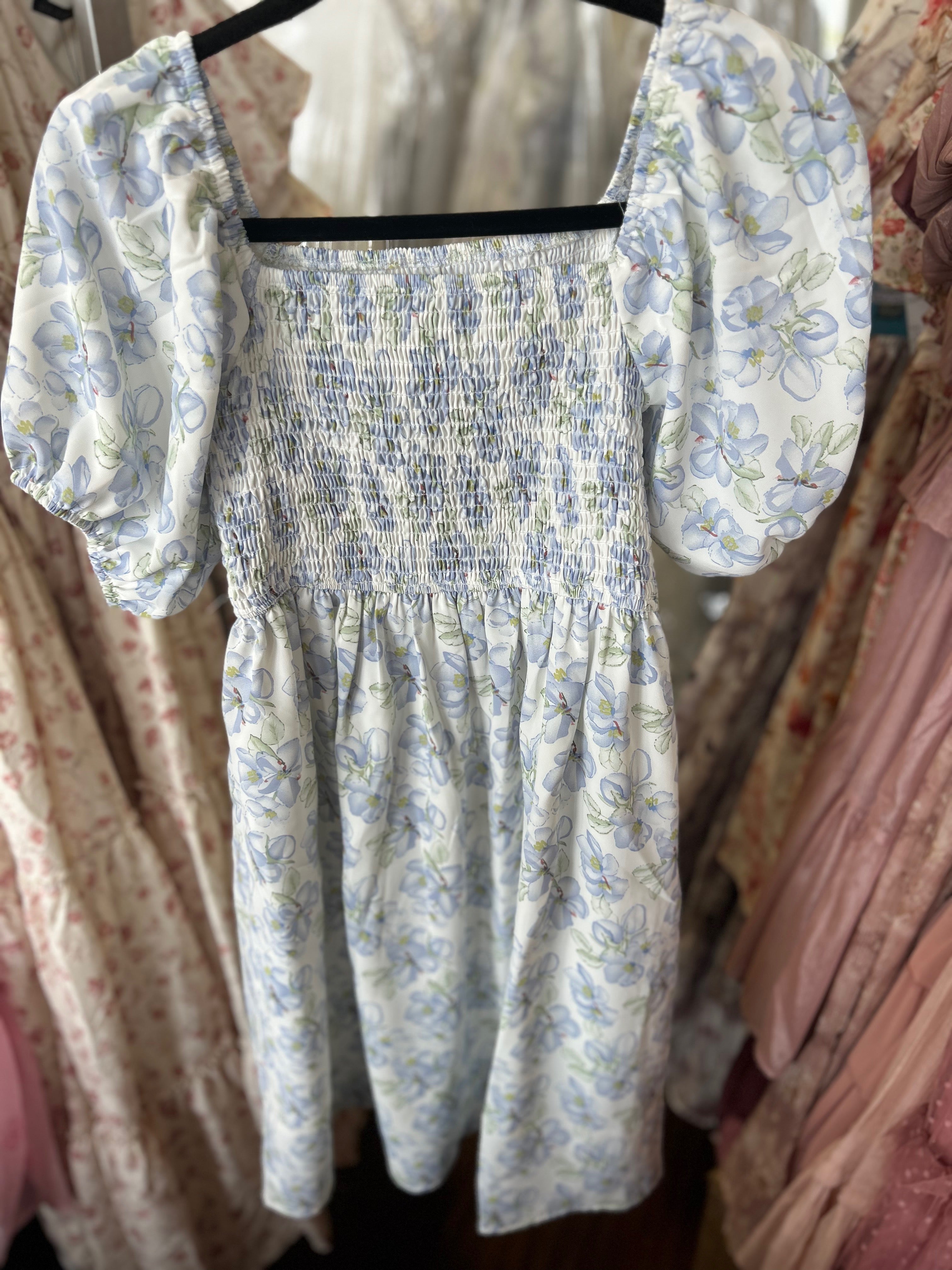 Kimberly Modest Dress in Bluejay