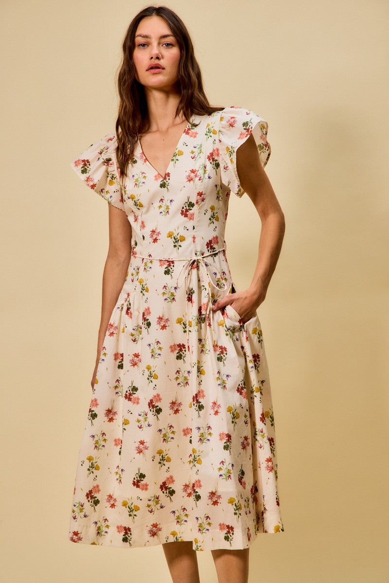 Juneau Modest Midi Dress in Ivory