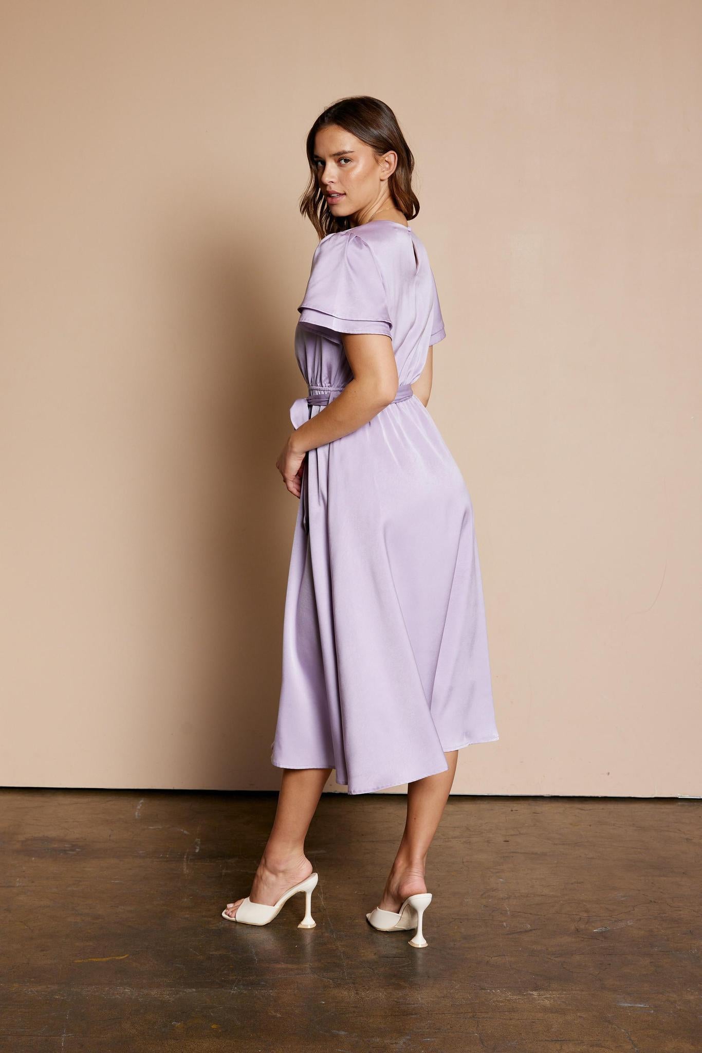 August Modest Midi in Dusty Lavender