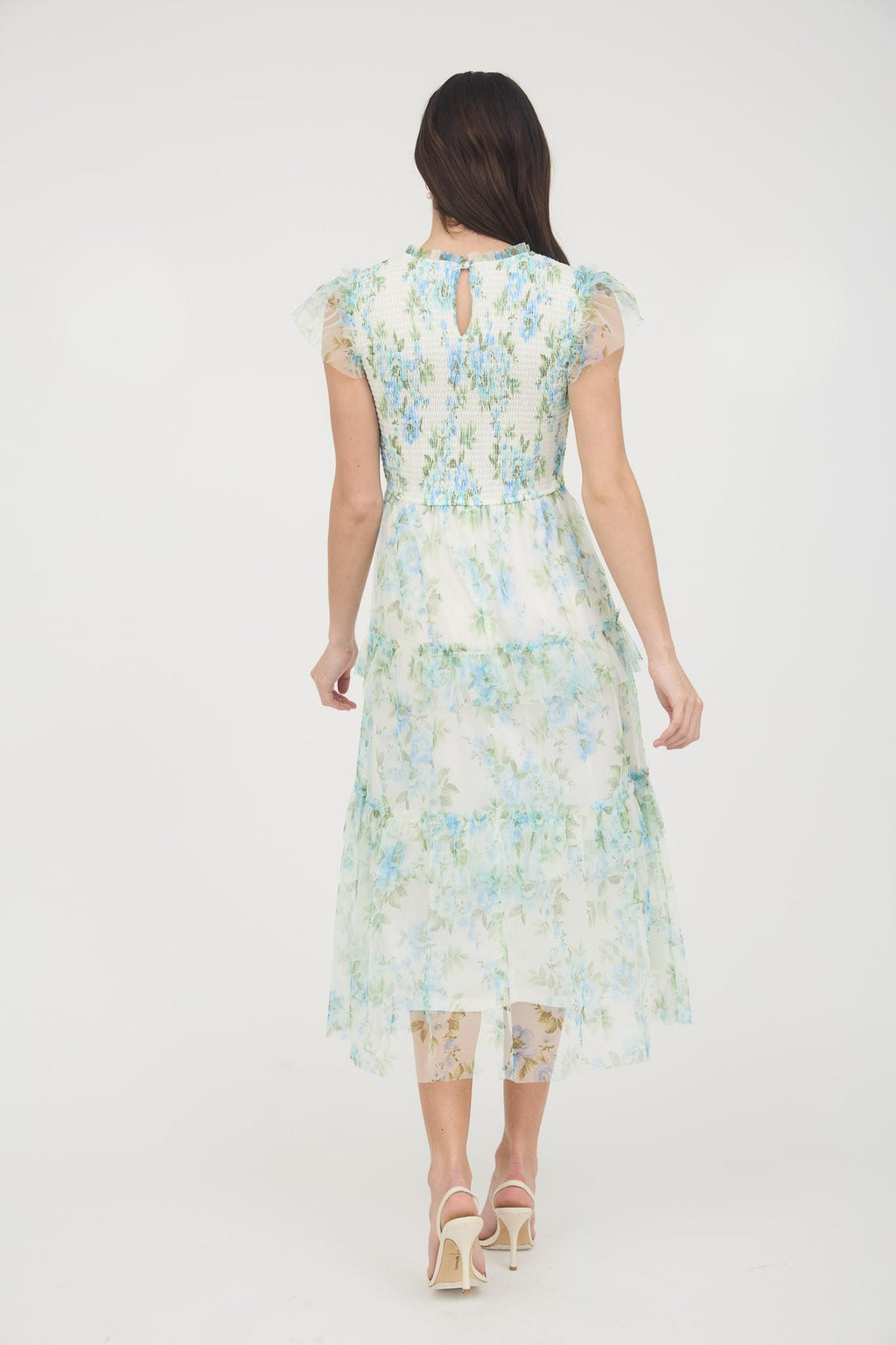 Ida Modest Midi in Blue Multi