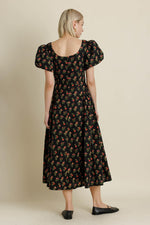 Roseann Modest Midi Dress in Black