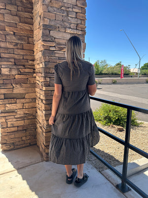 Malia Modest Midi in Ink Black