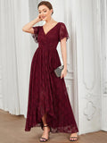 Elodie Modest Maxi in Burgundy