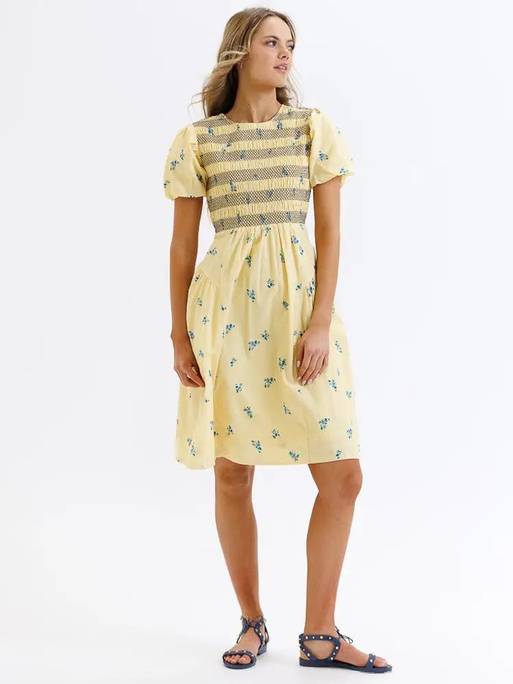Goldie Modest Dress in Spring Blooms