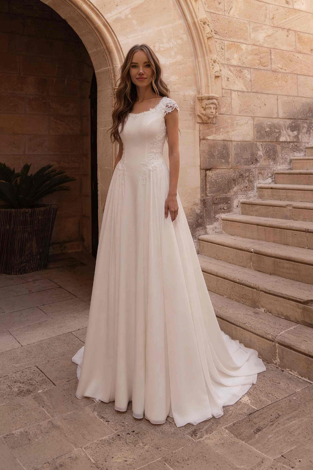 8435 Modest Wedding Dress